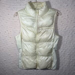 Fabletics Vest Womens Large Yellow Running Puffer Jacket Workout Casual